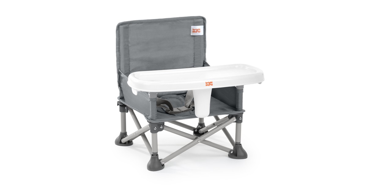 Bright Starts Pop 'N Sit™ Portable Booster Seat Grey Baby