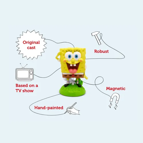 tonies Figura de audición para Toniebox, Bob Esponja Squarepants – El estudiante de conducción teledirigido y otras aventuras, juego de audio para niños a partir de 6 años, tiempo de juego de 51