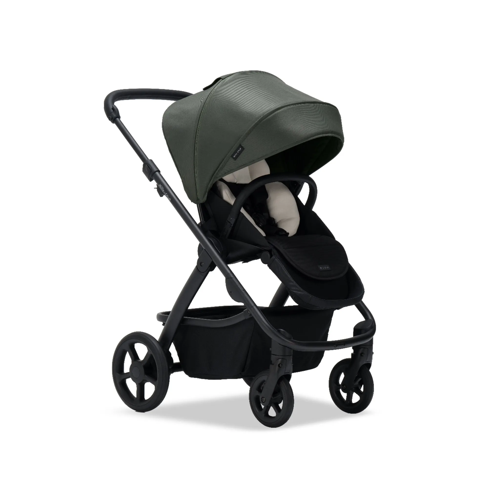 Milly & Coup Milo 2 Single Pram Black/ Moss