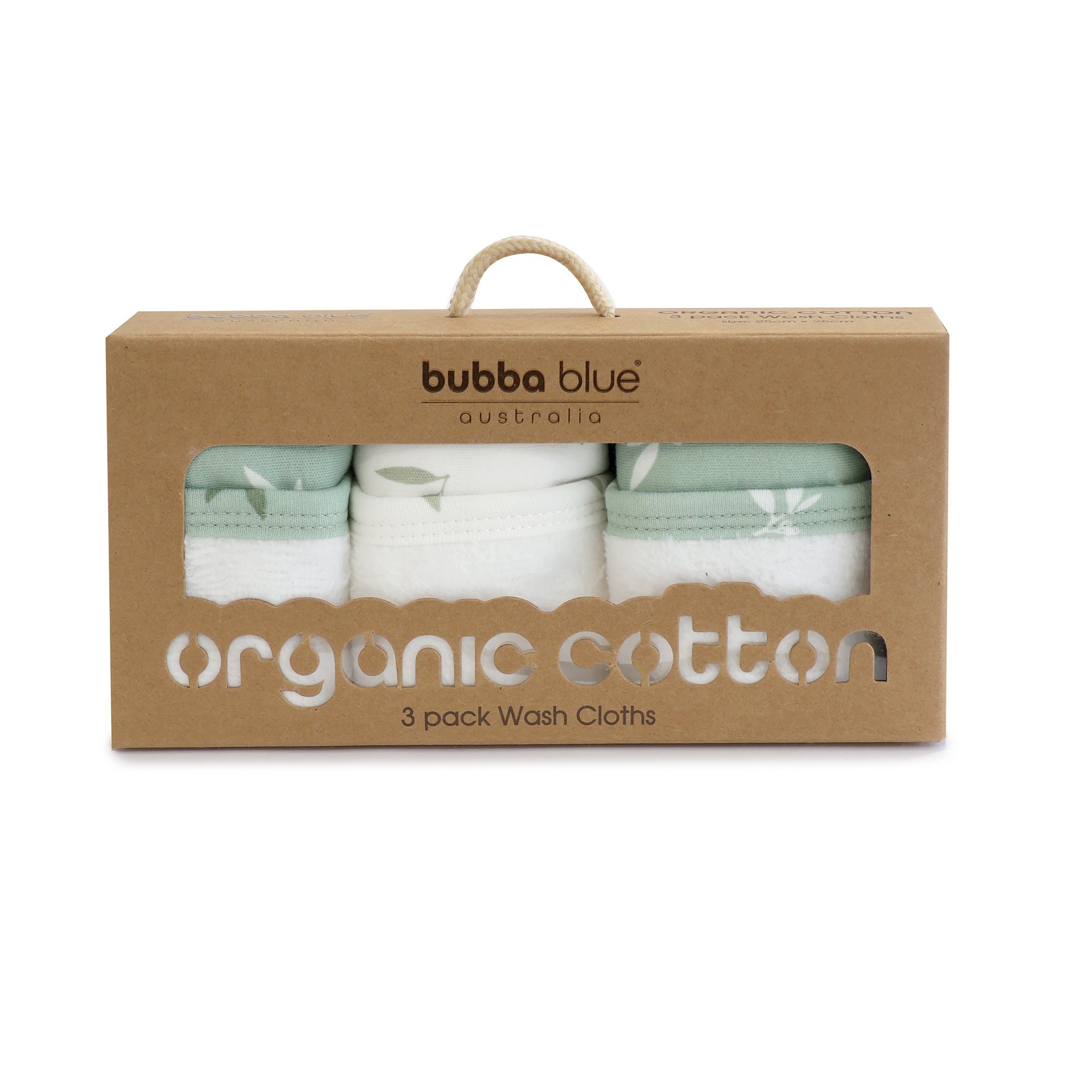 Bubba Blue Wash Cloth 3 Pack Pistachio