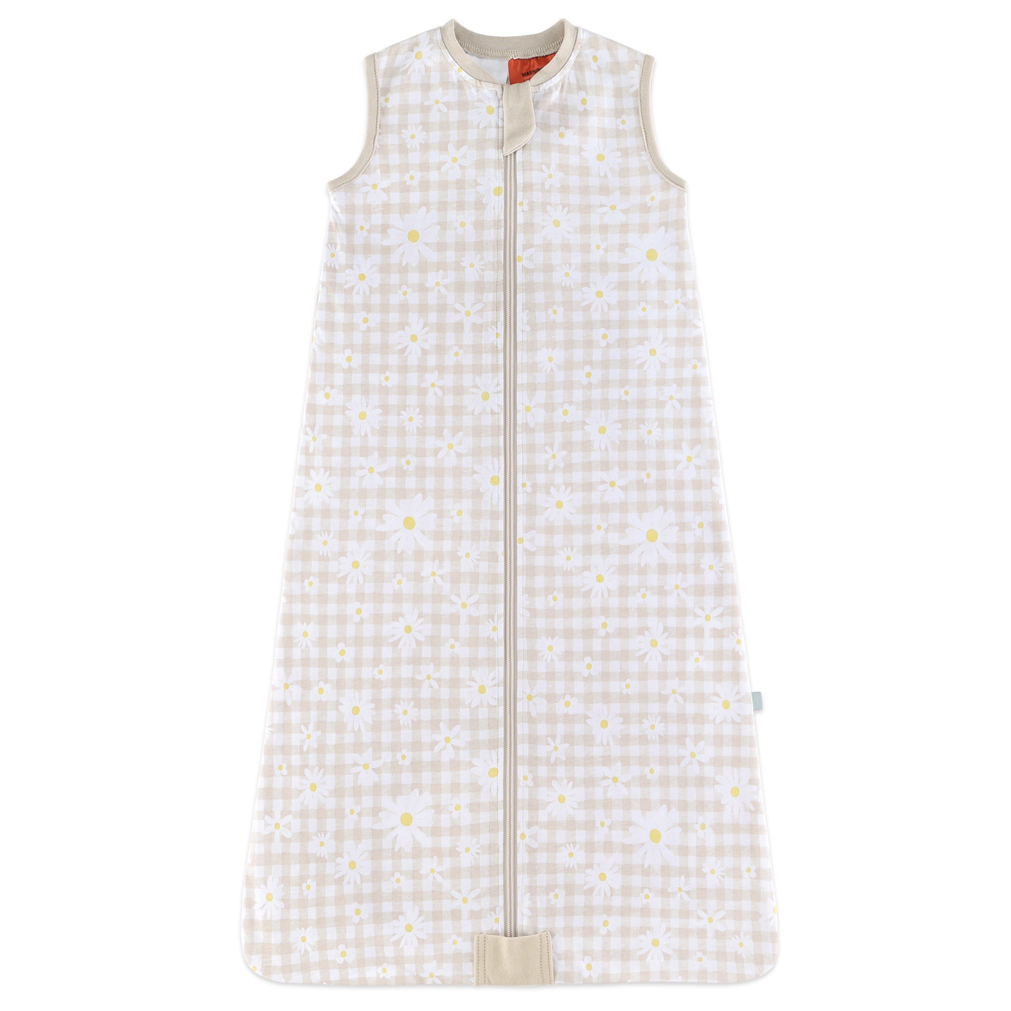 Bilbi Organic Sleeping Bag 0.2 Tog Gingham Daisy Size 3-12 Months