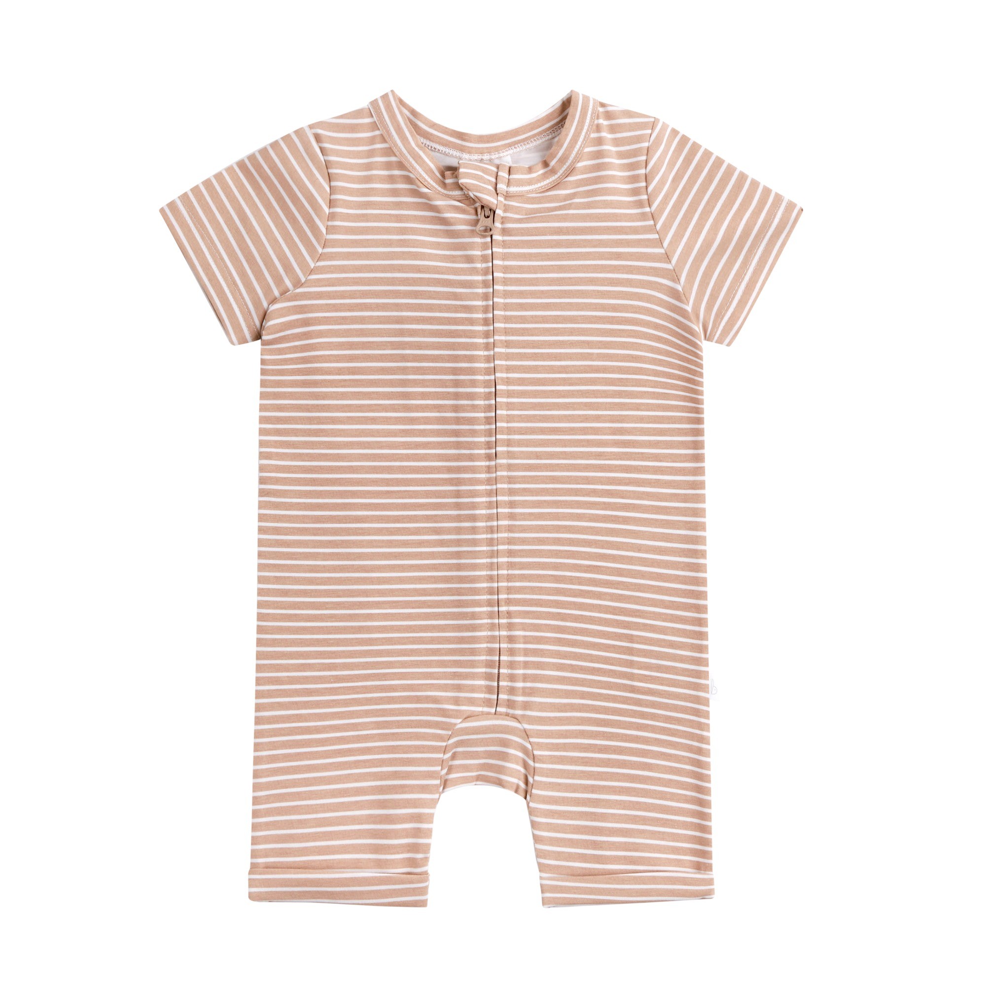 Bilbi Knit Short Sleeve Snuggle Bodysuit Sesame Size 0