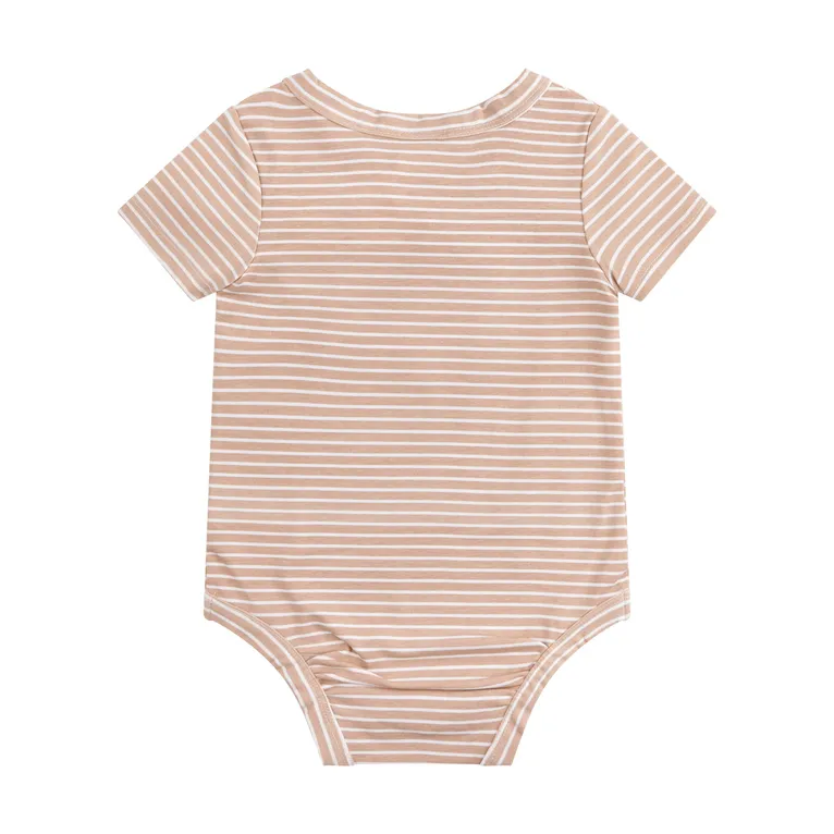 Bilbi Knit Buddy Short Sleeve Bodysuit Sesame