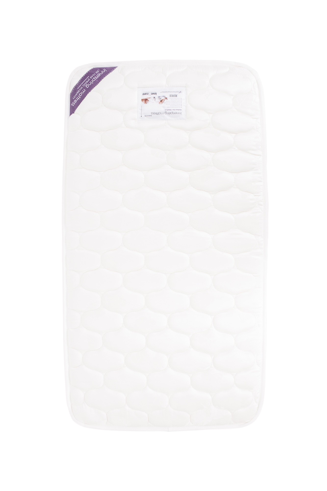 Love N Care Innerspring Cot Mattress White 1310x760x130mm - 