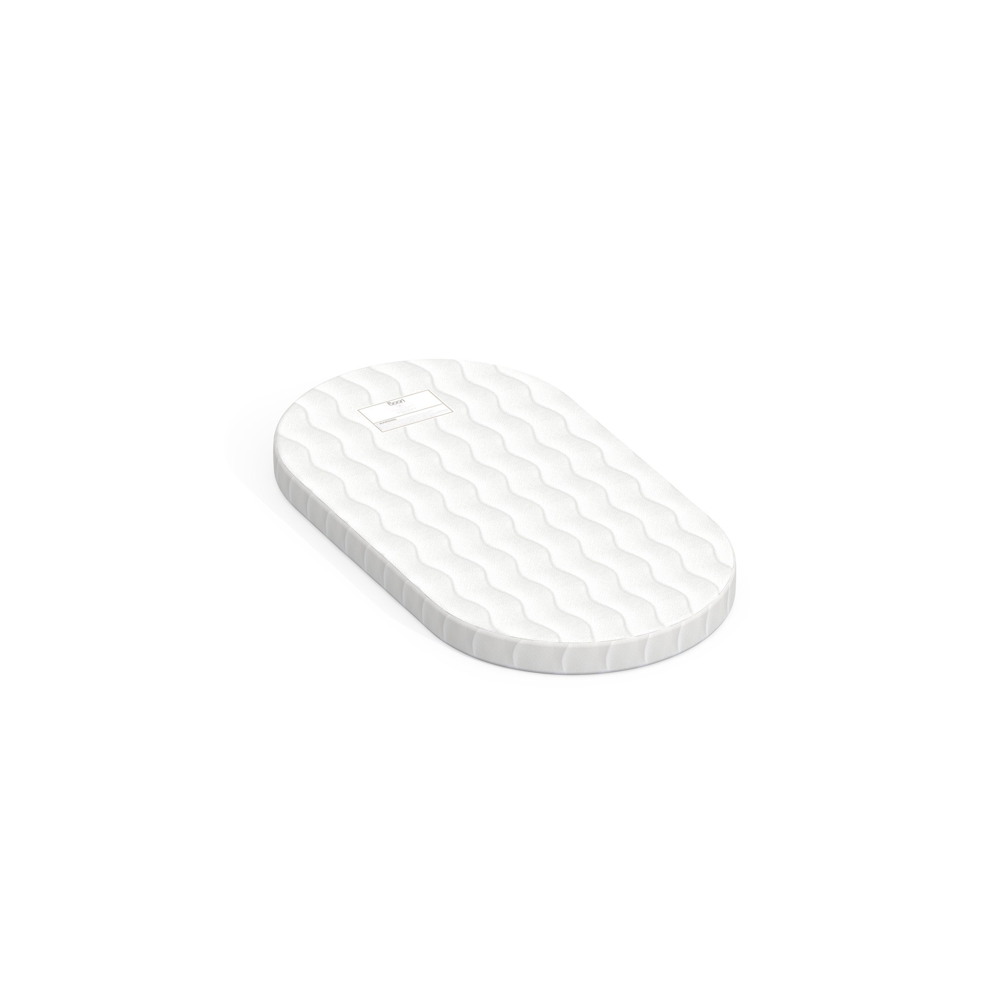 Boori Oasis Oval Cot Mattress White 1190x650x80mm - 