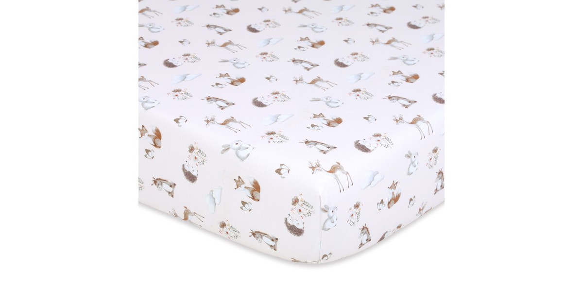 Peanut Shell Cot Fitted Sheet Forest Dreams | Baby Bunting NZ