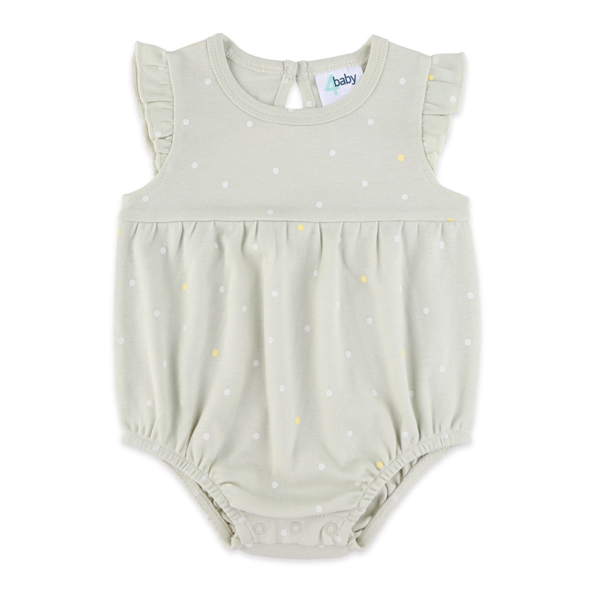 4baby Bodysuit Aqua Grey Stripe Size 0