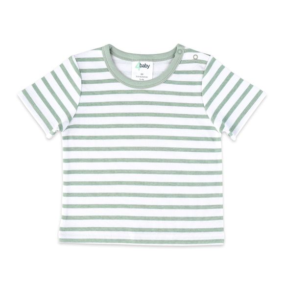 4baby T-shirt Green Stripe