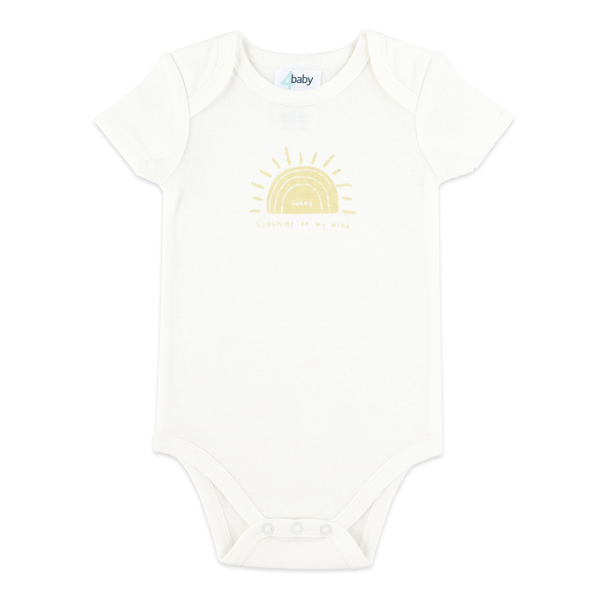 4baby Short Sleeve Bodysuit Yellow Size 0