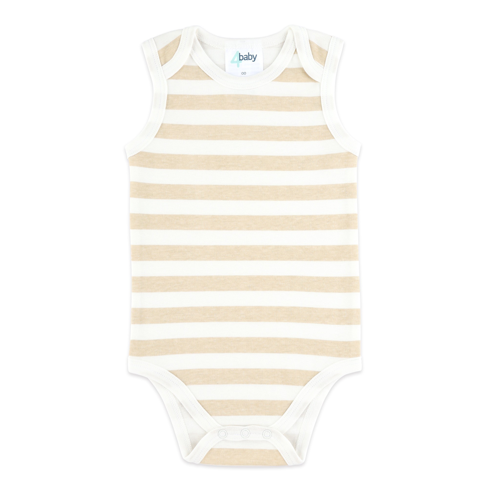 4baby Bodysuit Brown Stripe Size 0