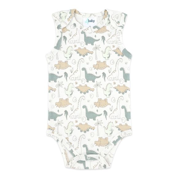4baby Sleeveless Bodysuit Dino Natural