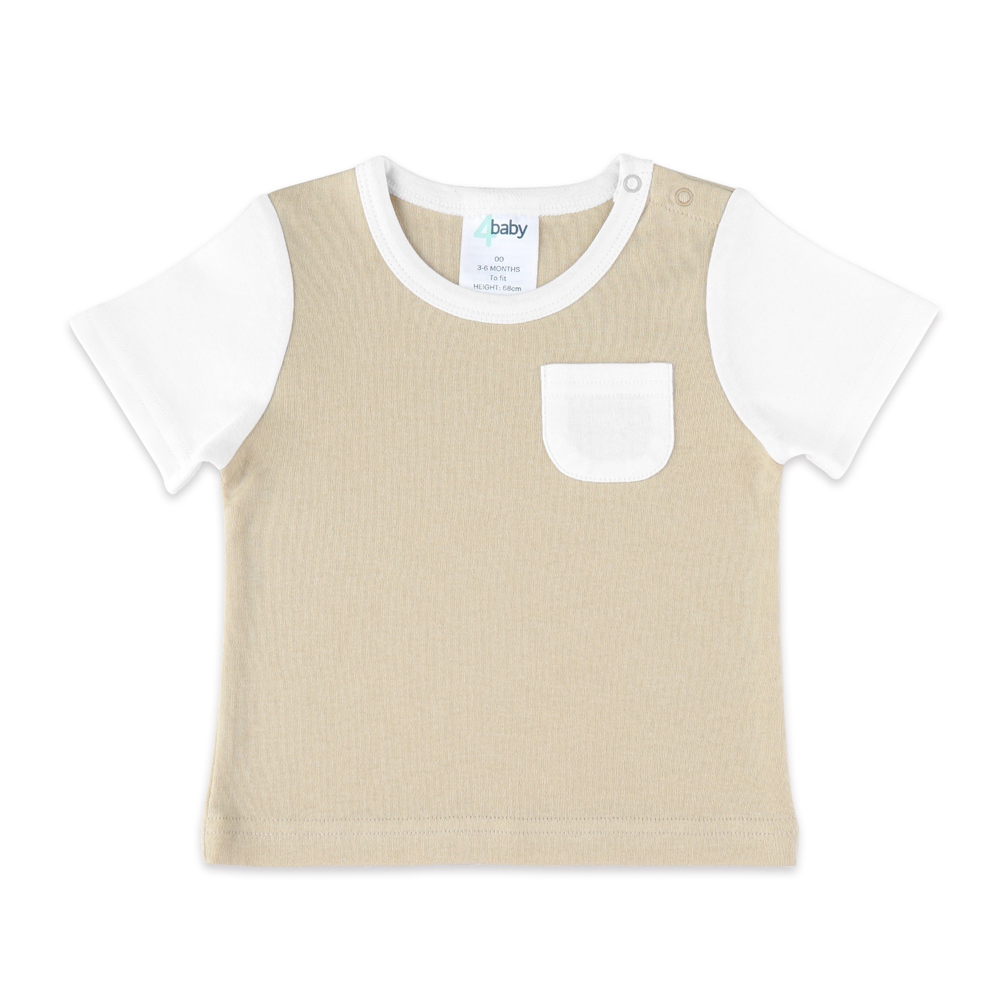 4baby Pocket T-shirt Tonal Sand Cloud Size 0