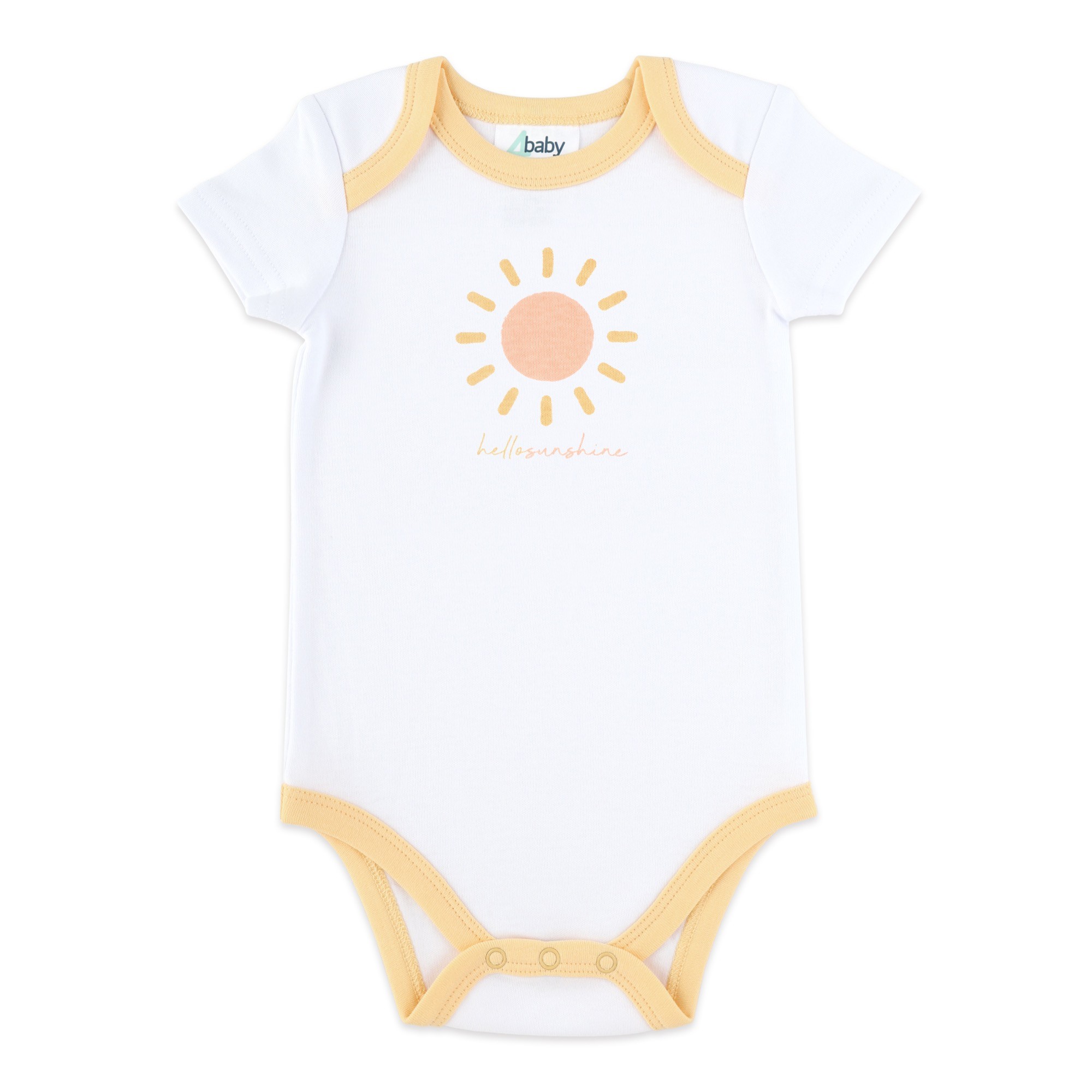 4baby Short Sleeve Bodysuit Hello White Size 0