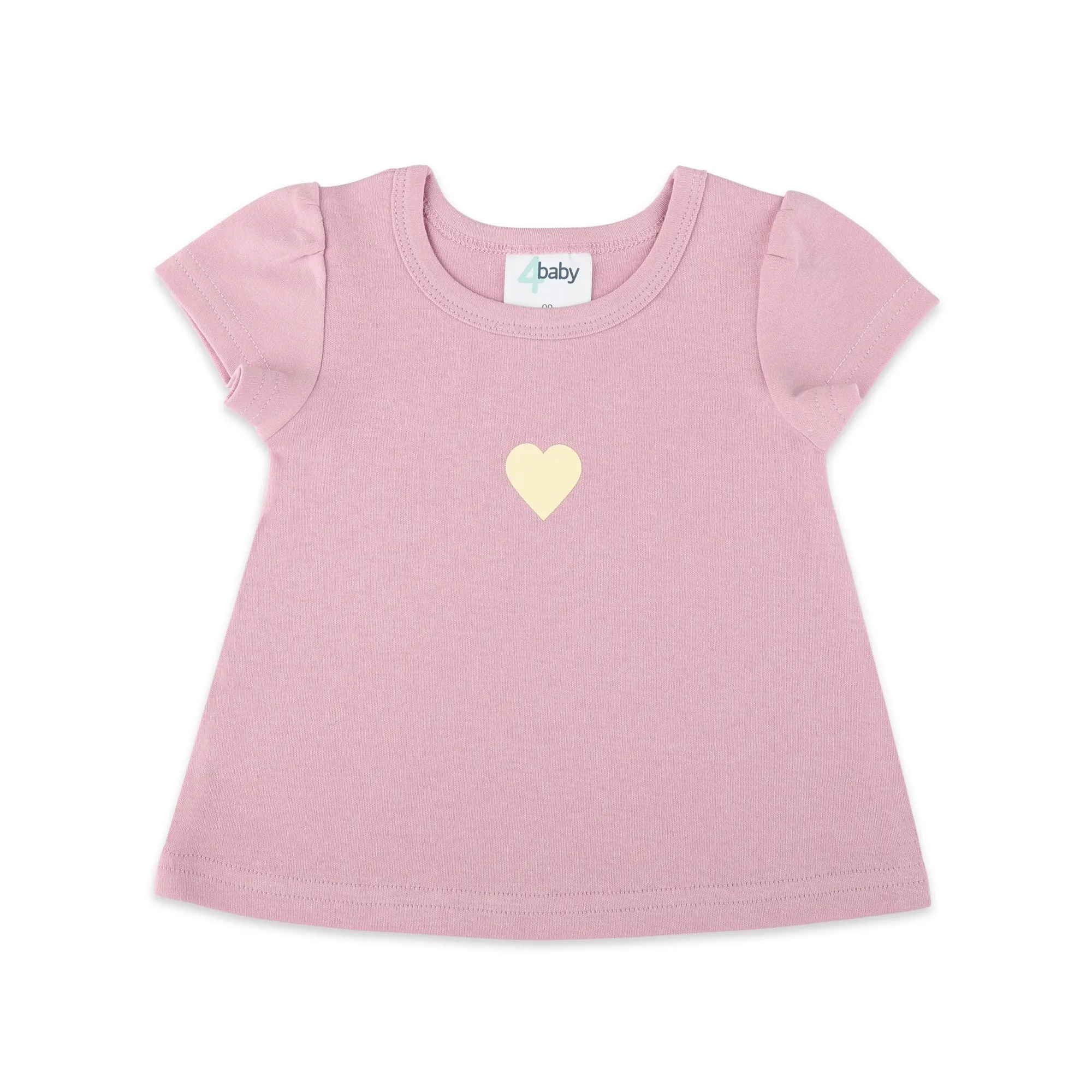 4Baby Tshirt S/S Mauve Heart