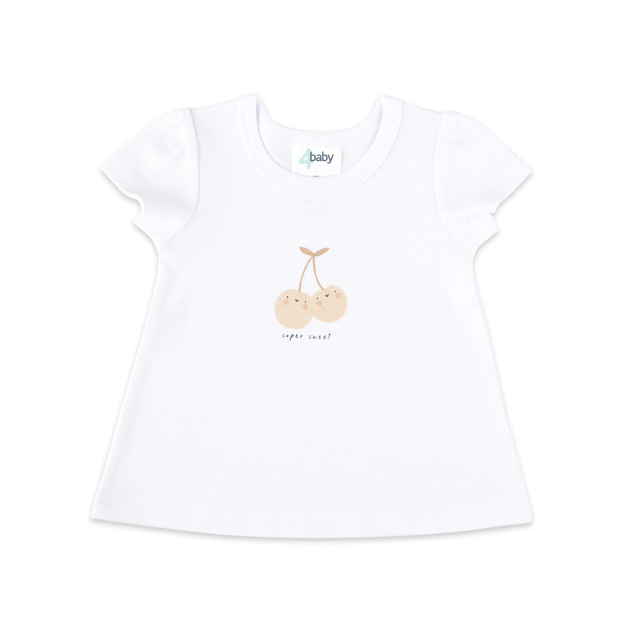 4baby Short Sleeve T-shirt Super Sweet Beige Size 0