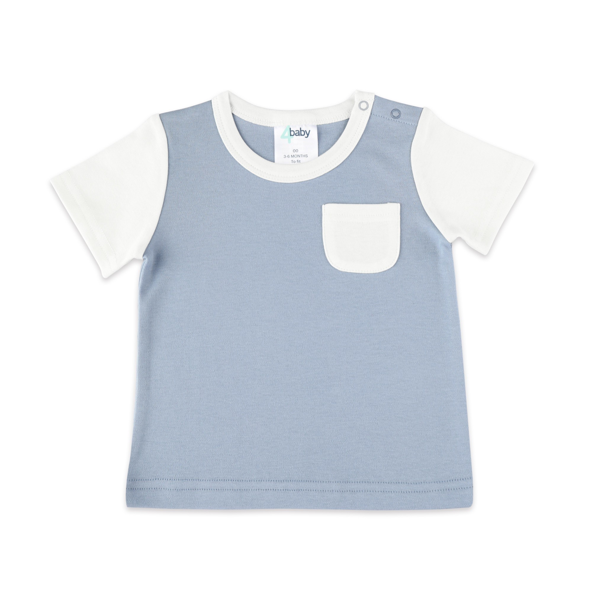 4baby Short Sleeve T-shirt Tonal Blue Size 0