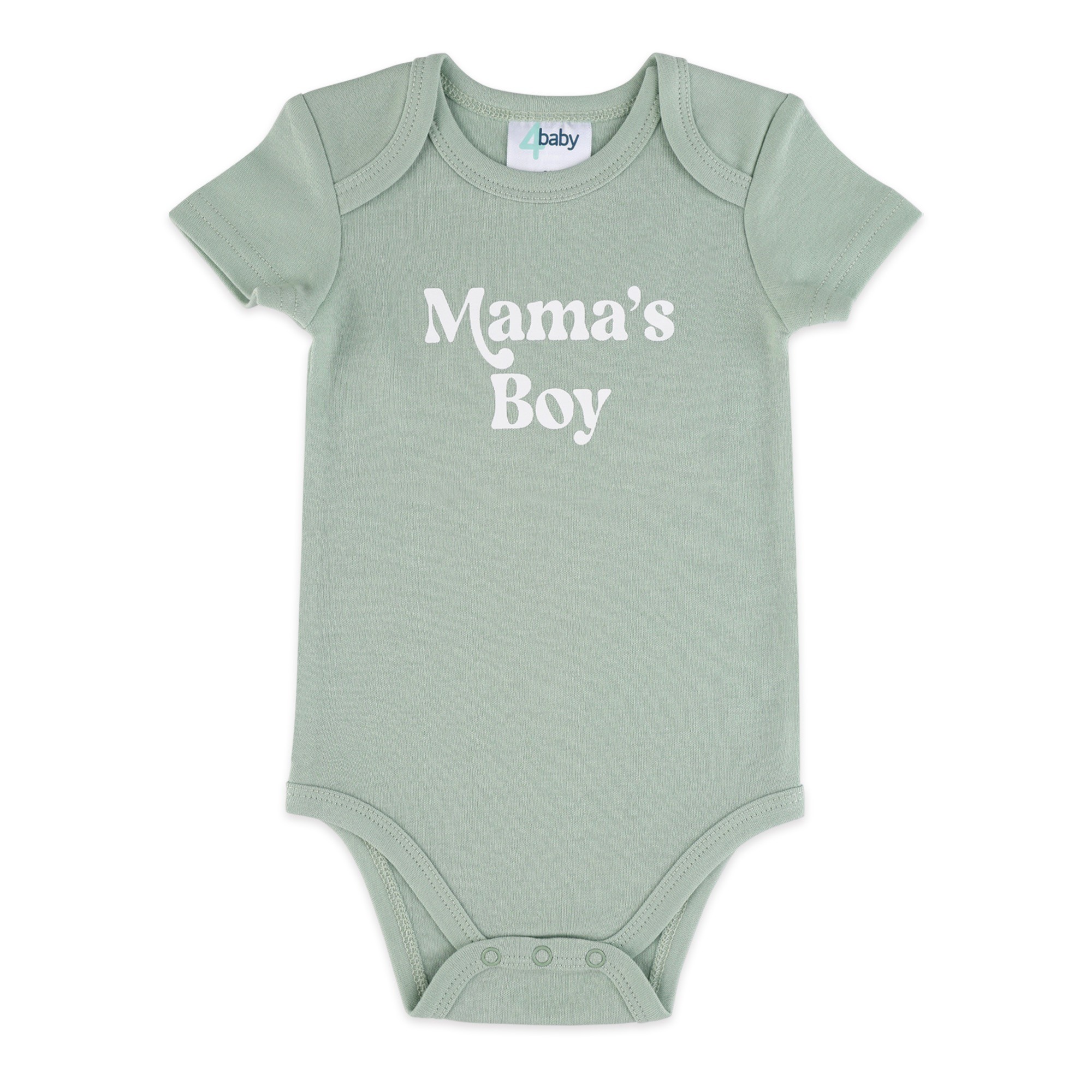4baby Short Sleeve Bodysuit Mamas Boy Blue Grey Size 2