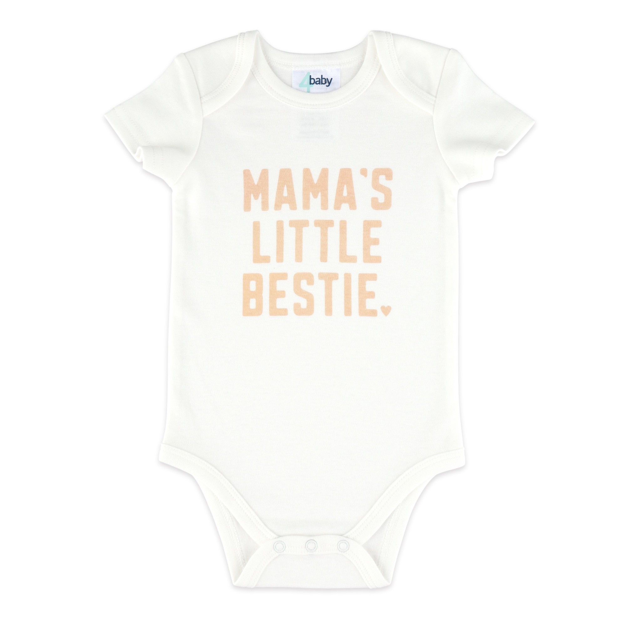 4baby Short Sleeve Bodysuit Mamas Bestie Biege Size 0