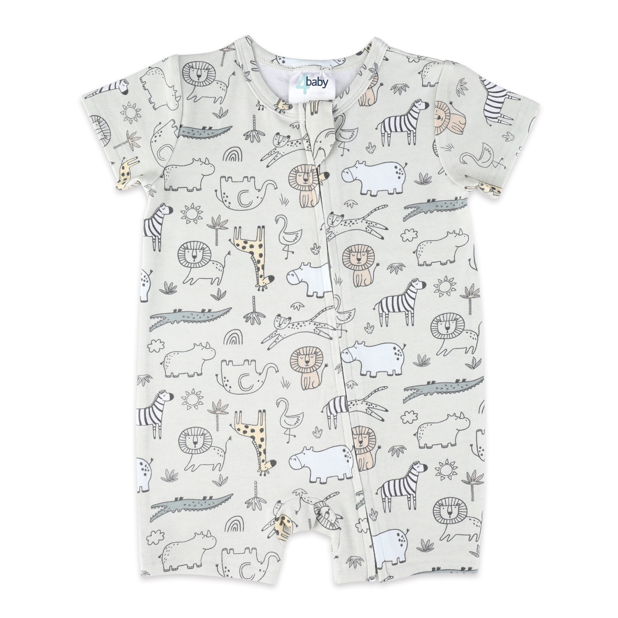 4baby Short Sleeve Romper Safari Green Size 00