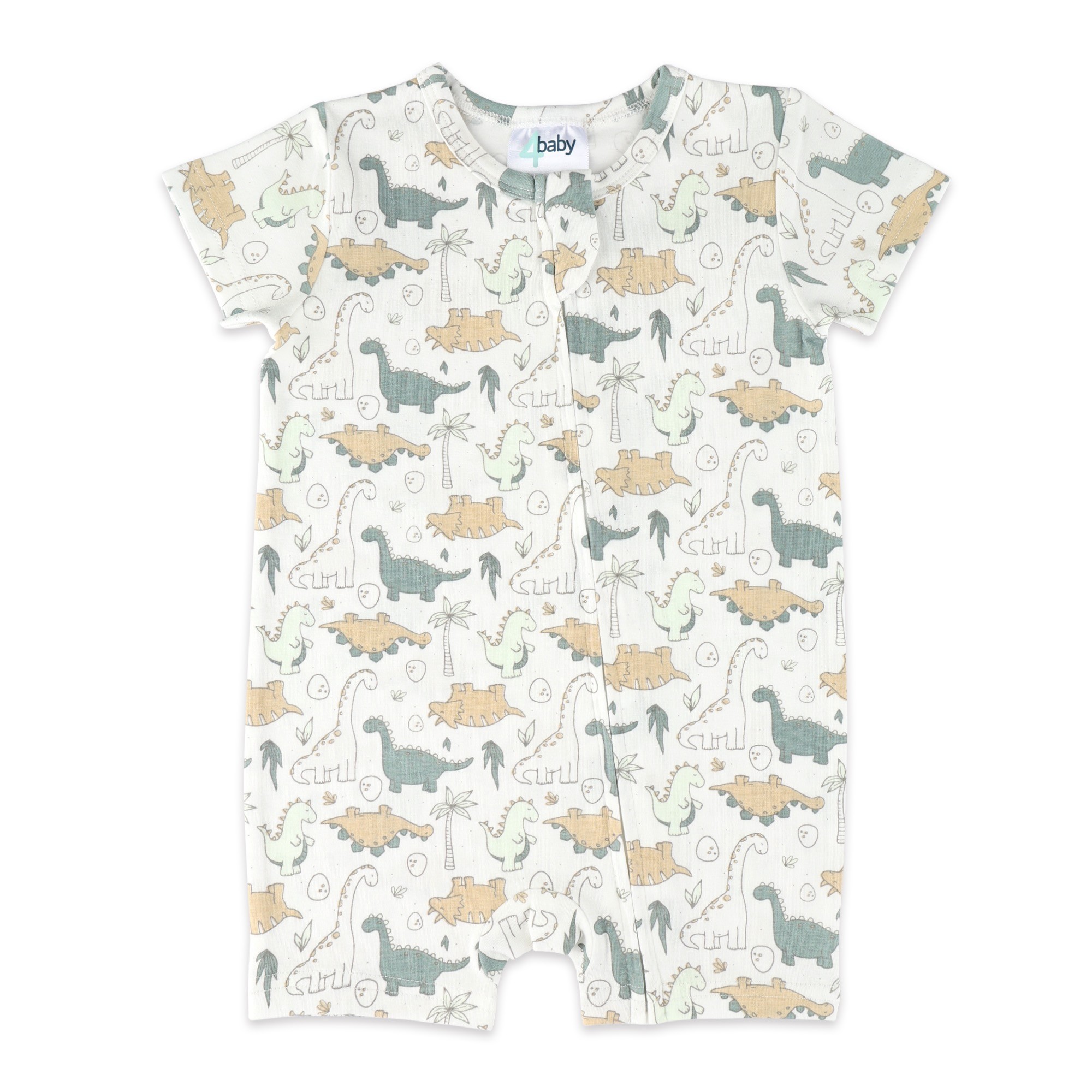 4baby Short Sleeve Romper Dino Beige Size 00