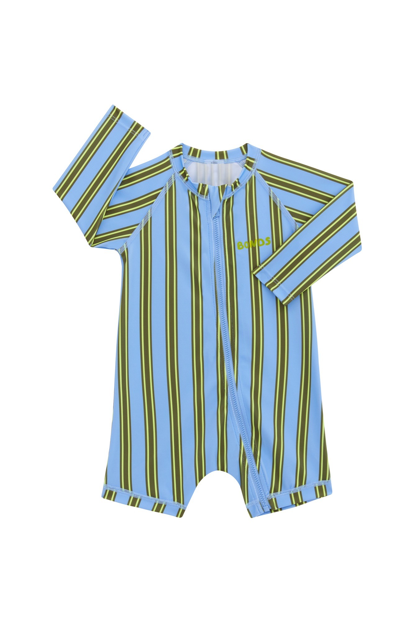 Bonds Swim Suit Zip Deck Chair Stripe Blue Size 000