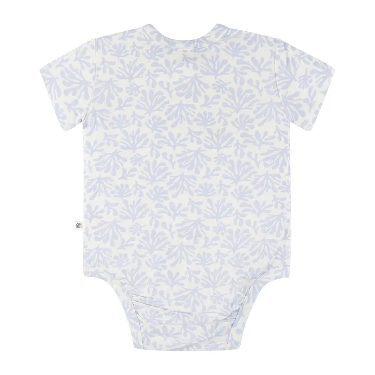 Kynd Baby Short Sleeve Bodysuit Sky Coral