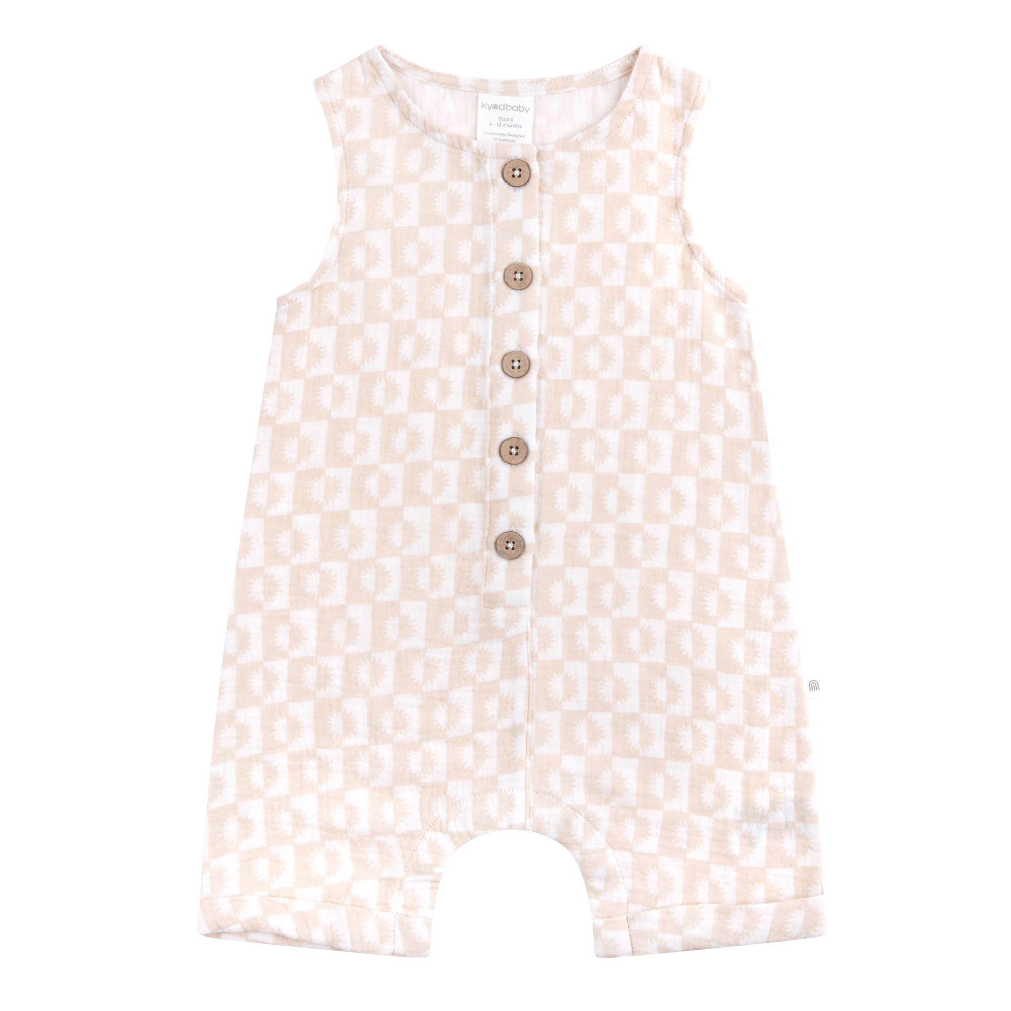 Kynd Baby Sleeveless Shortall Sunset Size 1