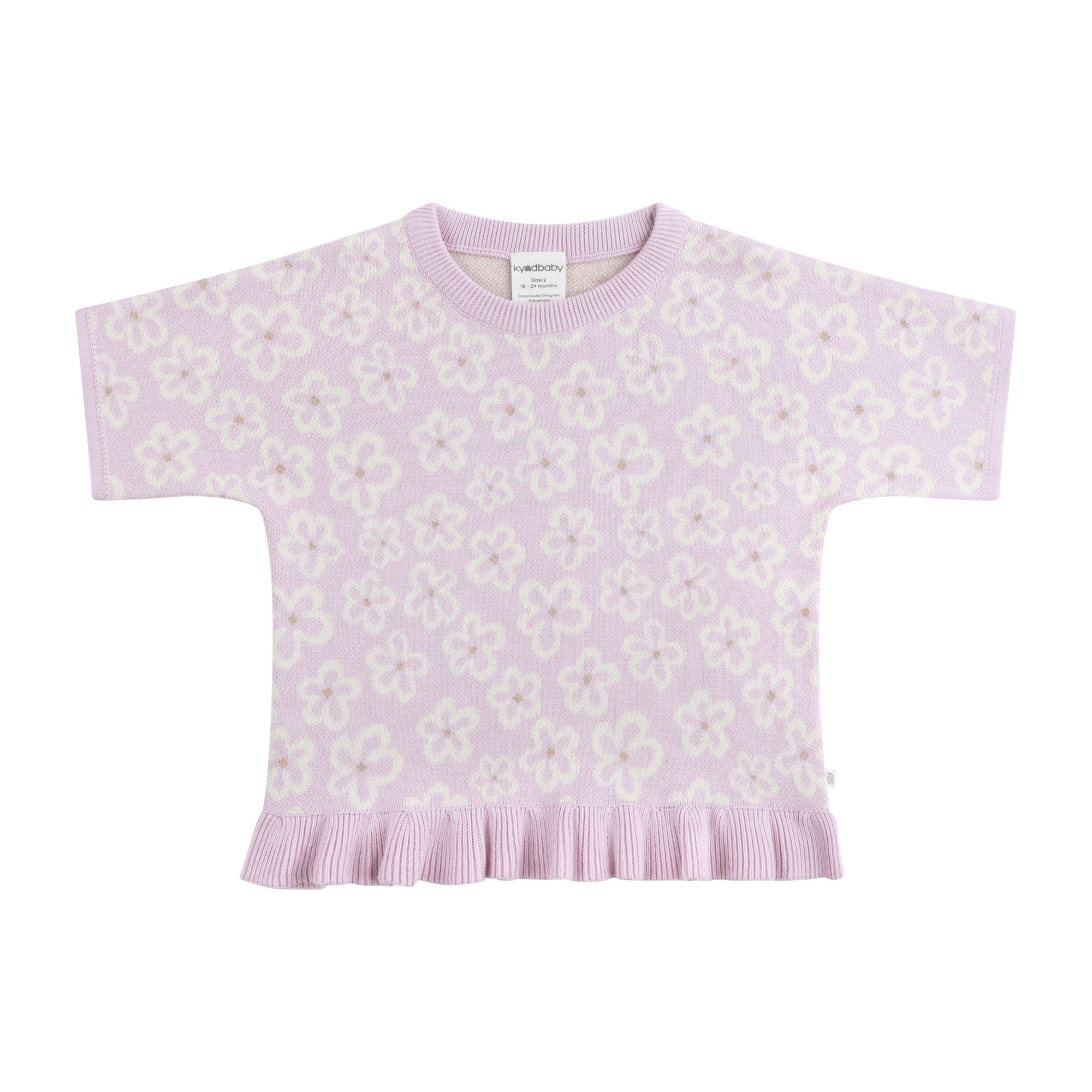 Kynd Baby Knit T-Shirt Frangipani Size 1