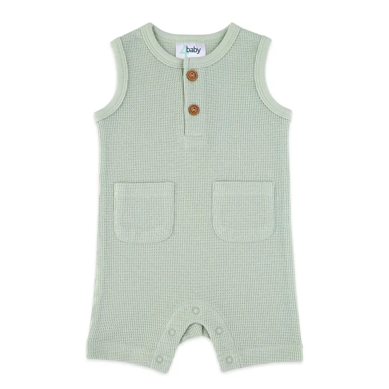 4baby Waffle Romper Sage