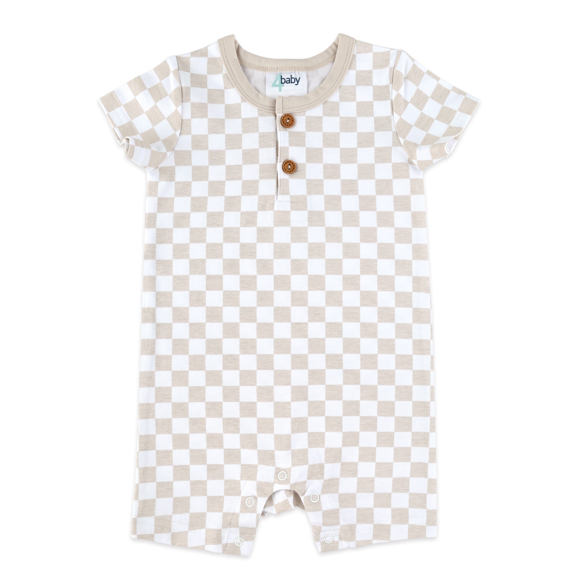 4baby Romper Brown Check Size 0