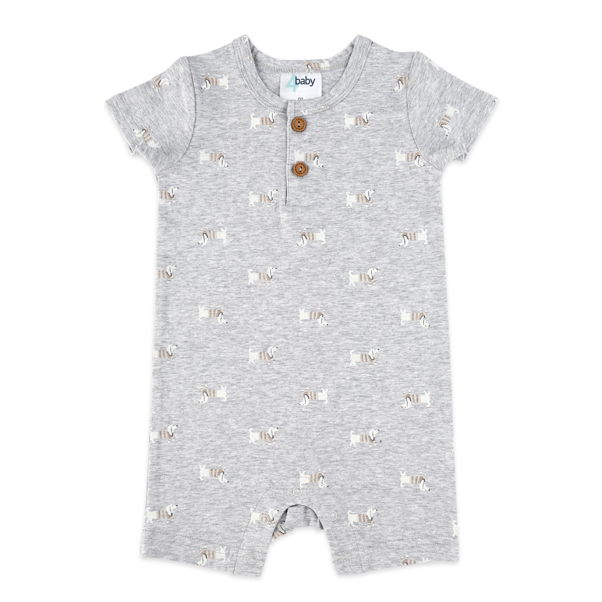 4baby Romper Daschunds Grey Size 0