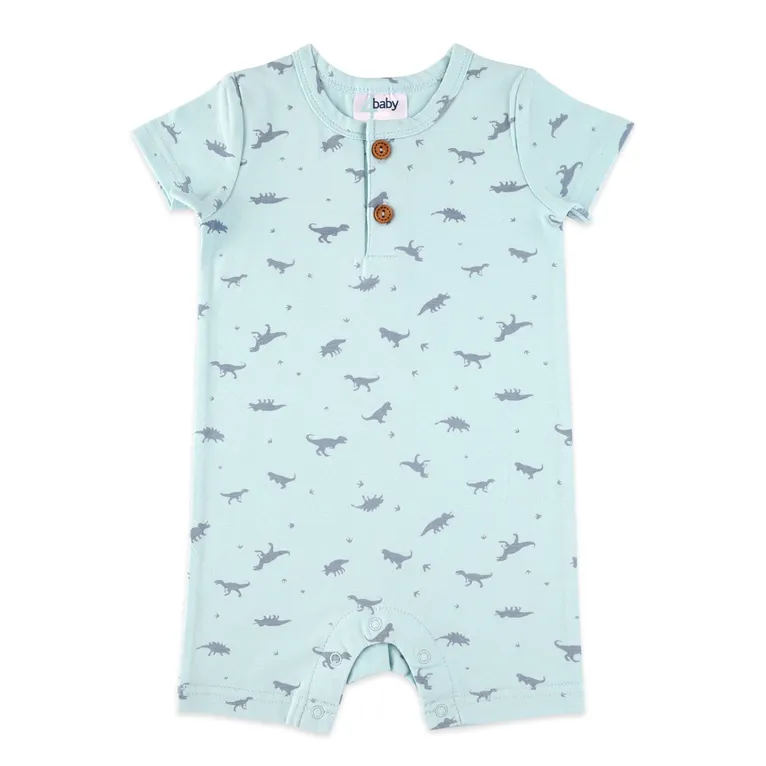 4baby Romper Delicate Dinos Blue