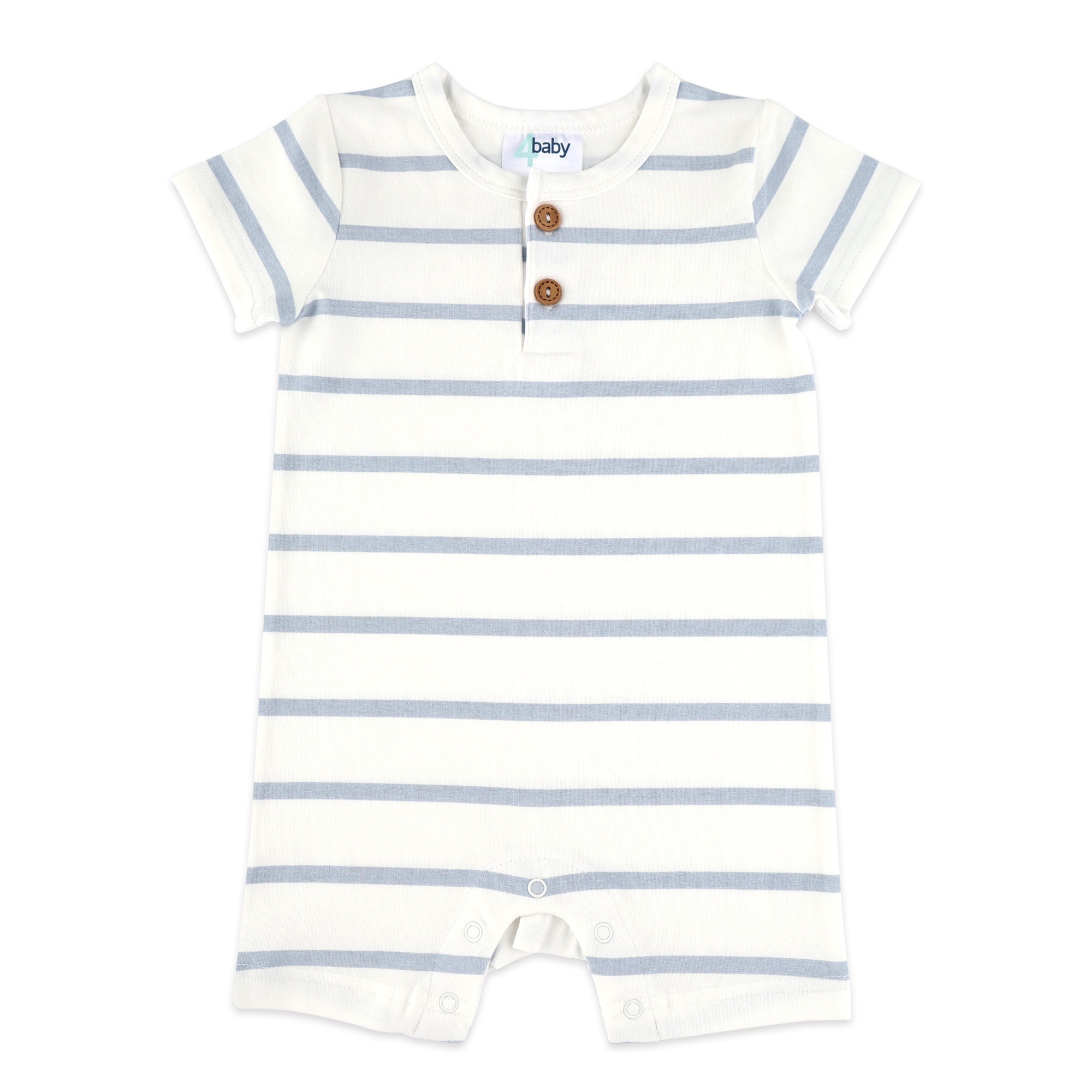 4baby Romper Henley Blue Size 0