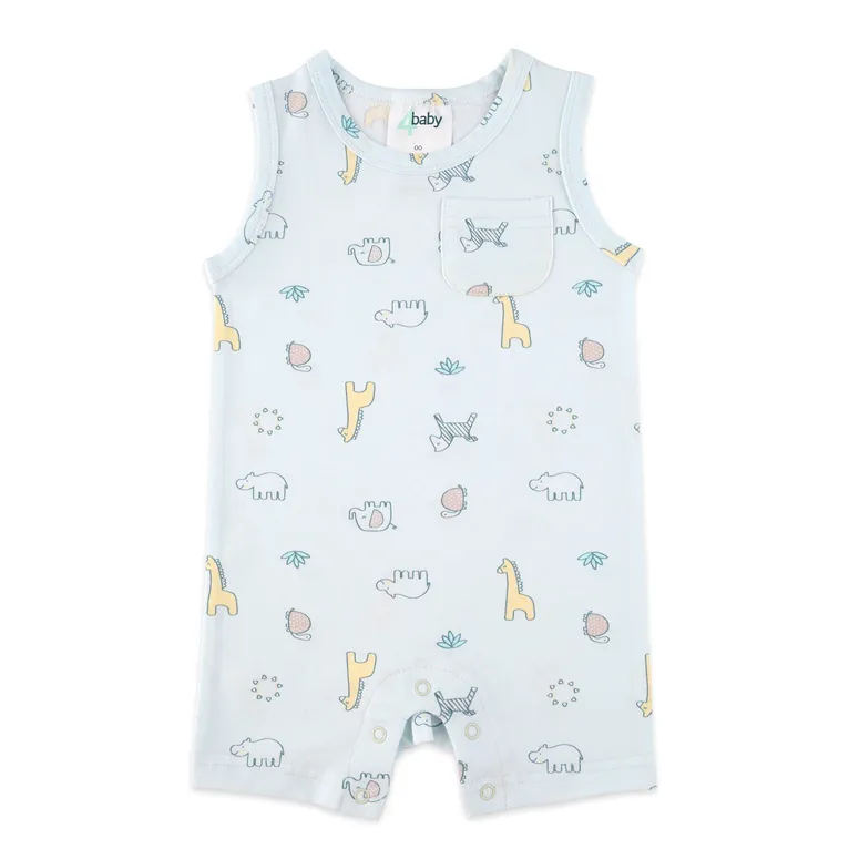 4baby Sleeveless Romper Blue Stripe