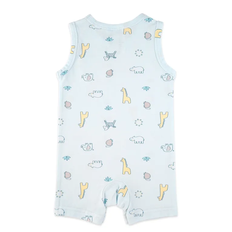 4baby Sleeveless Romper Blue Stripe