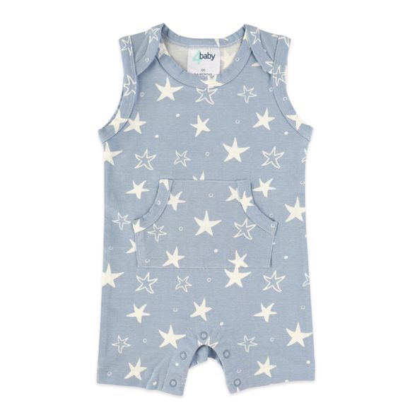 4baby Sleeveless Romper Blue Star