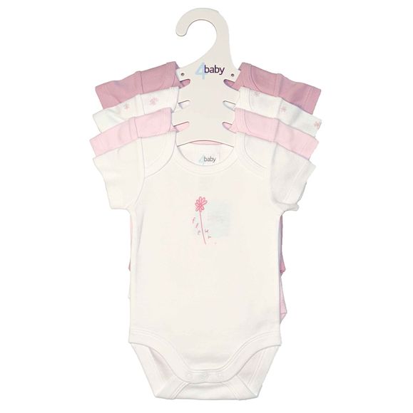 4baby Shortsleeve Bodysuit 4 Pack Floral Multi