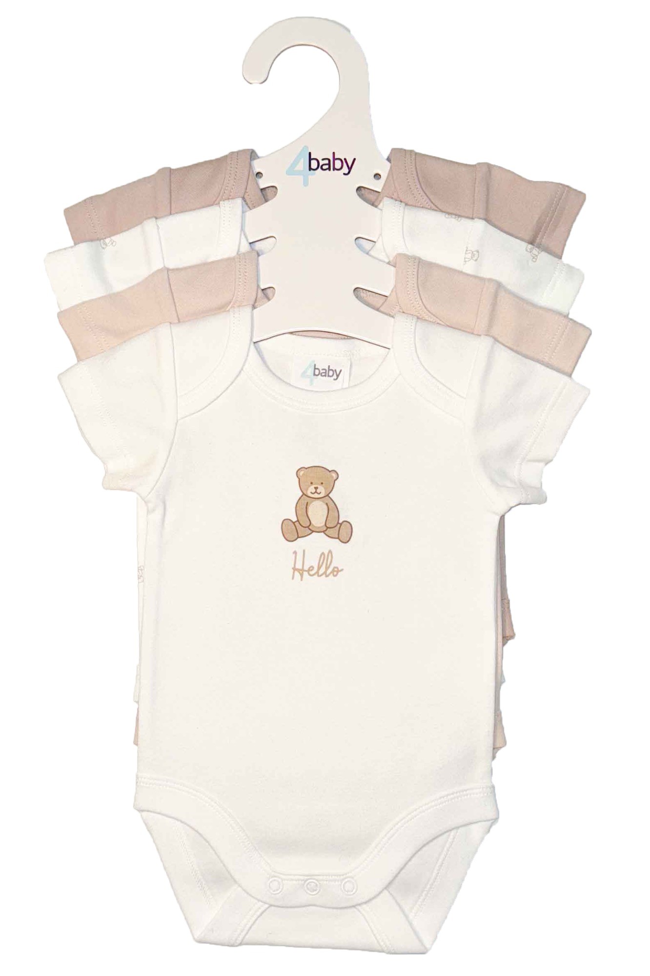 4baby Bodysuit 4 Pack Bear Mutli Size 1