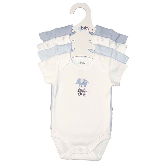 4baby Bodysuit 4 Pack Elephant Mutli
