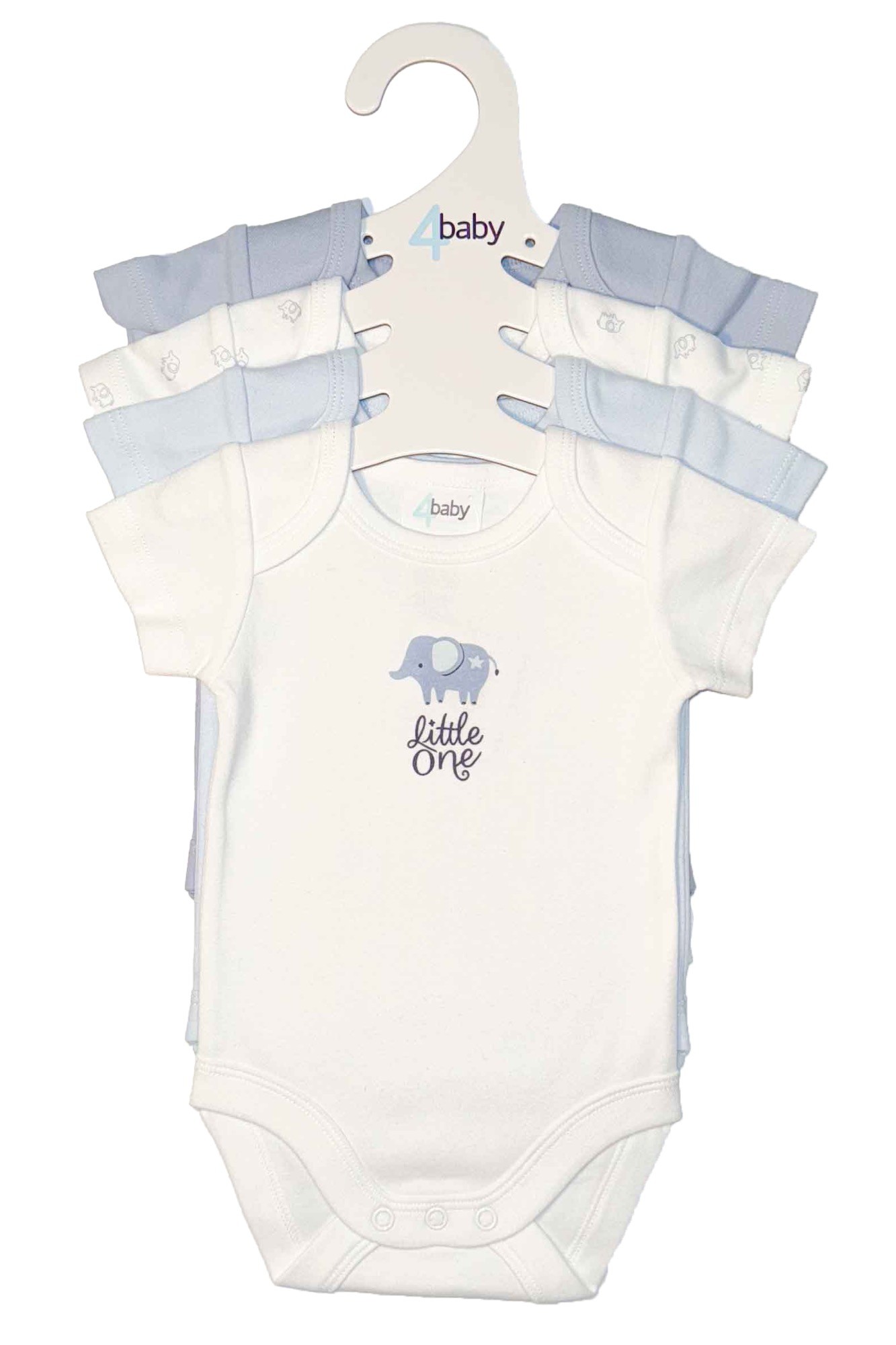 4baby Bodysuit 4 Pack Elephant Mutli Size 1