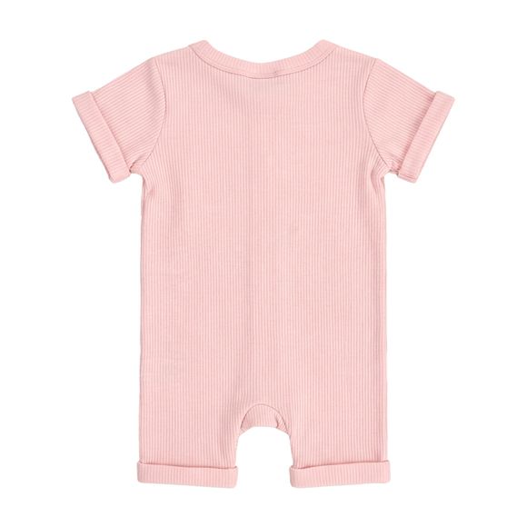 Bilbi Ribbed Organic Short Sleeve Onesie Strawberry