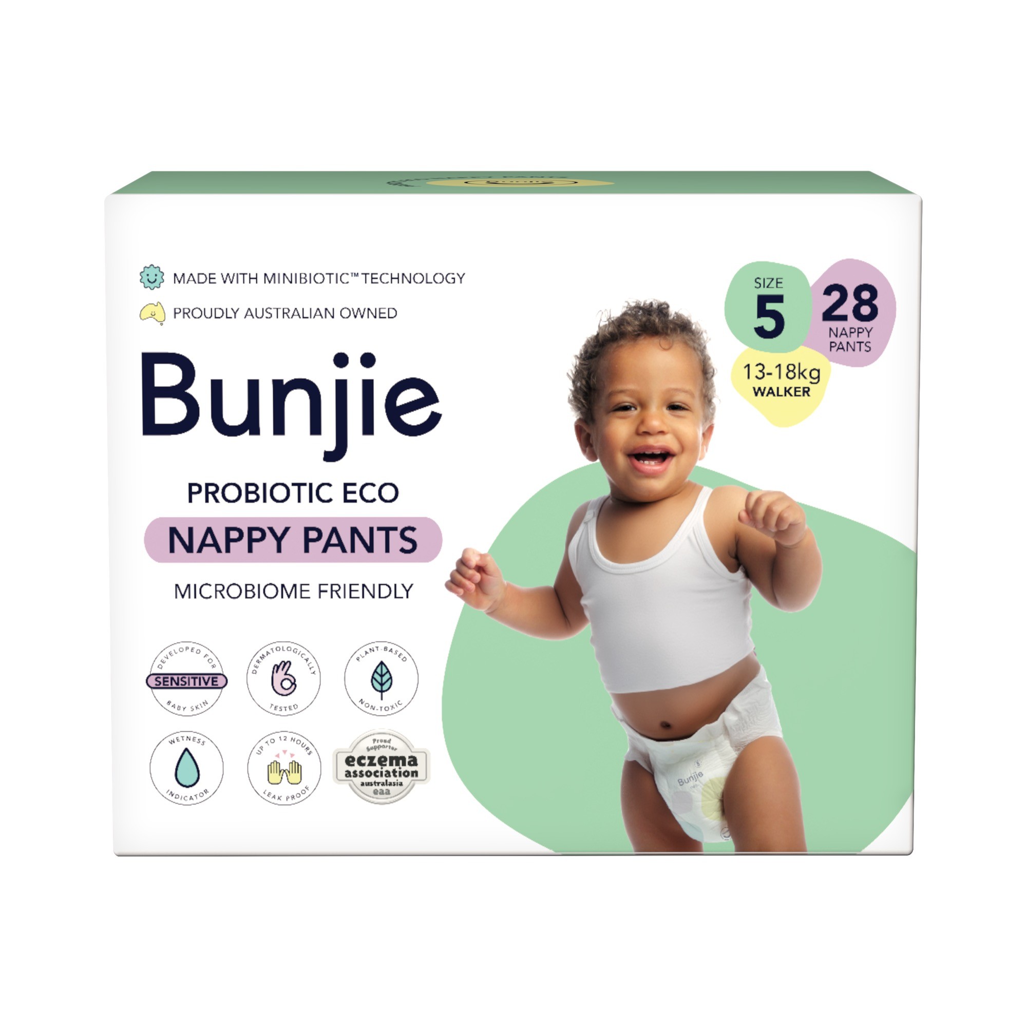 Bunjie Nappy Pants Size 5 13-18Kg 28 Pack