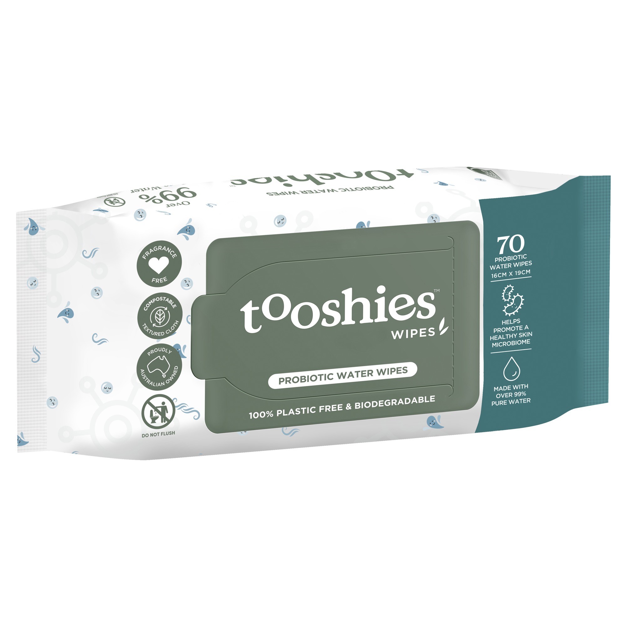 Tooshies Probiotic Water Wipes 70 Pack