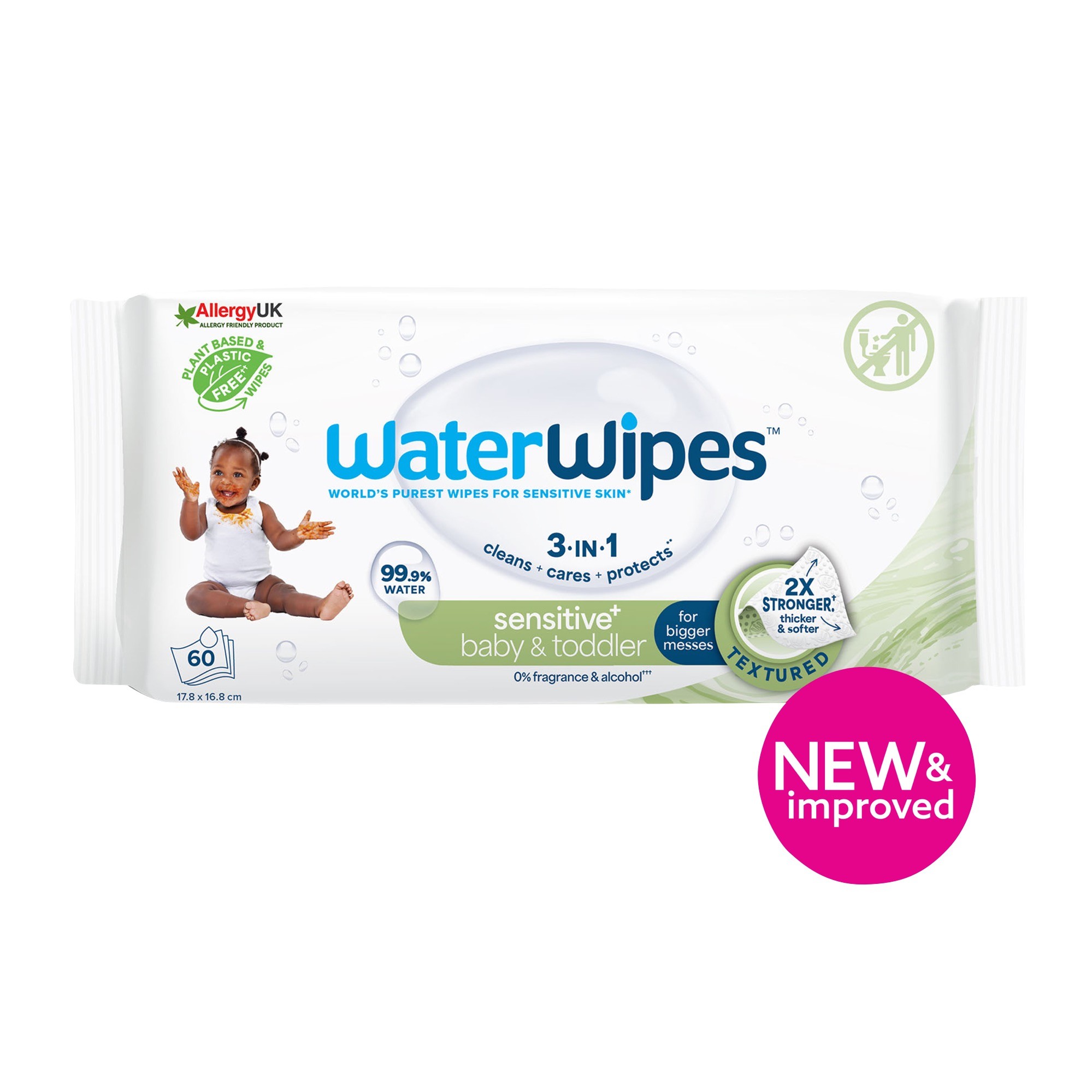 WaterWipes Textured For Toddler Wipes 60 Pack