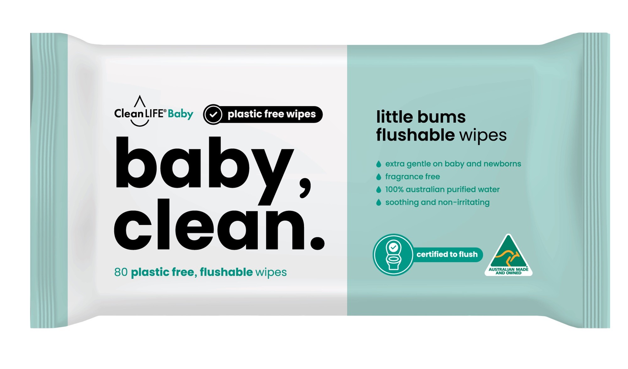 Cleanlife Baby Clean Wipes 80 Pack