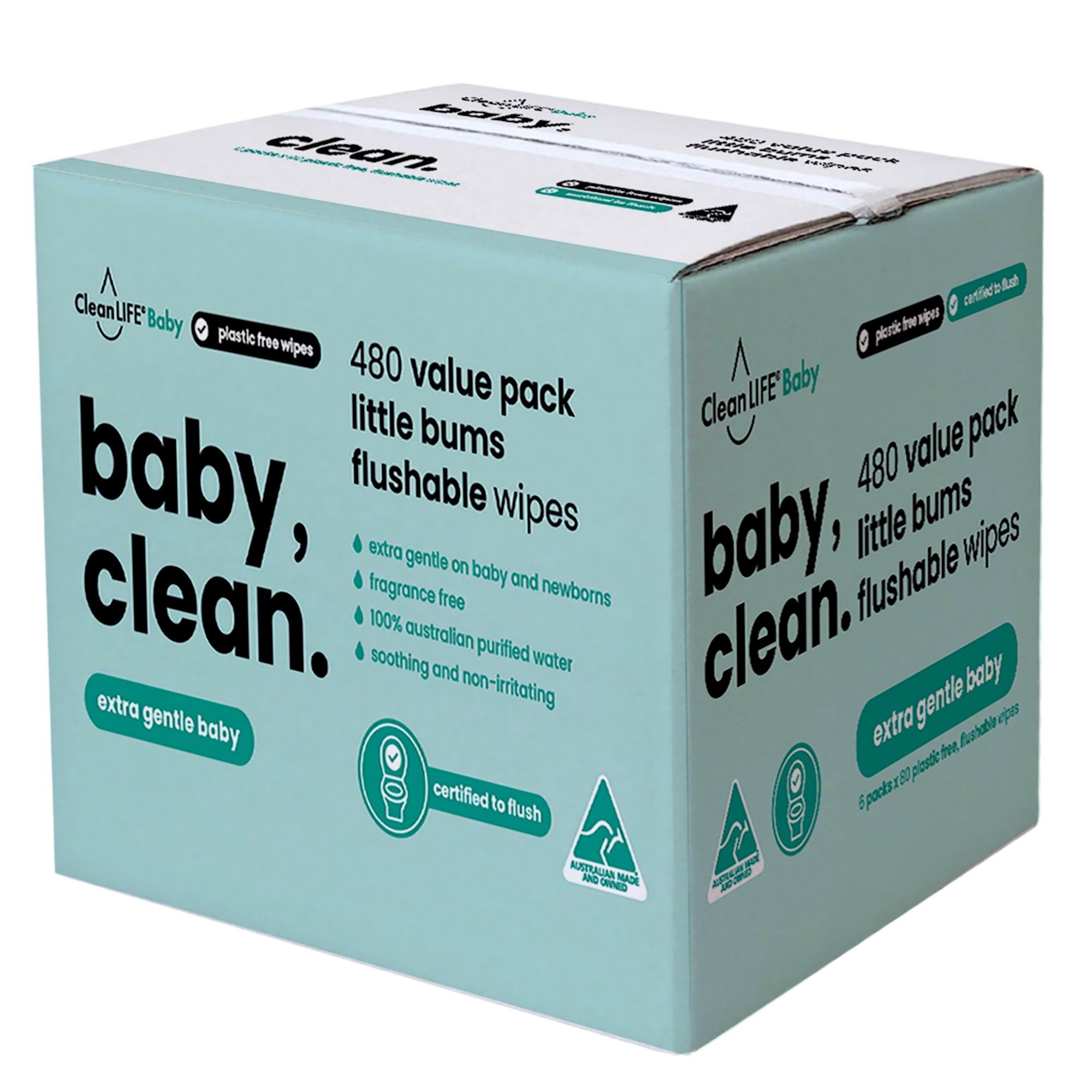 Cleanlife Baby Clean Value Pack 480 Pack