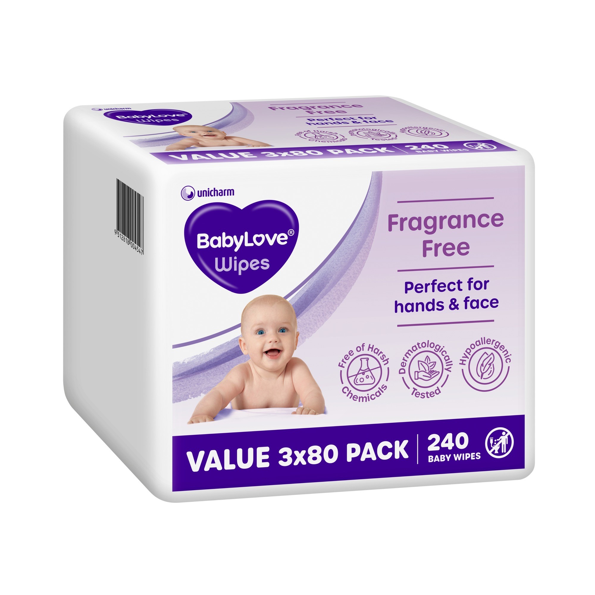 Babylove Nappies Everyday Wipes 240 Pack