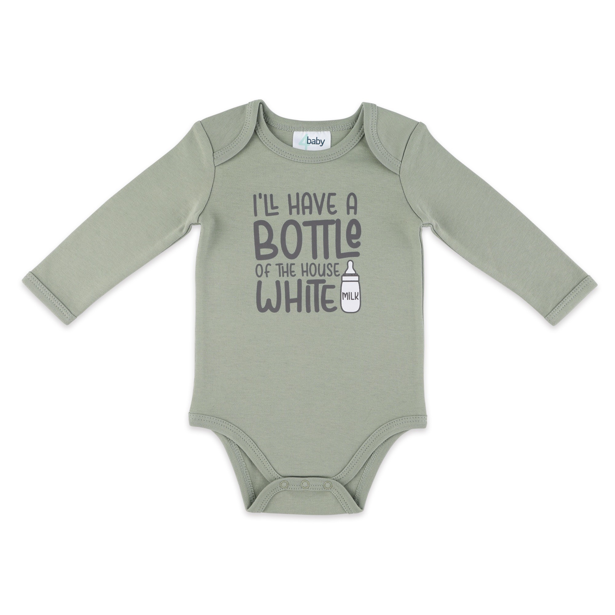 4baby Long Sleeve Bodysuit House White Size 0