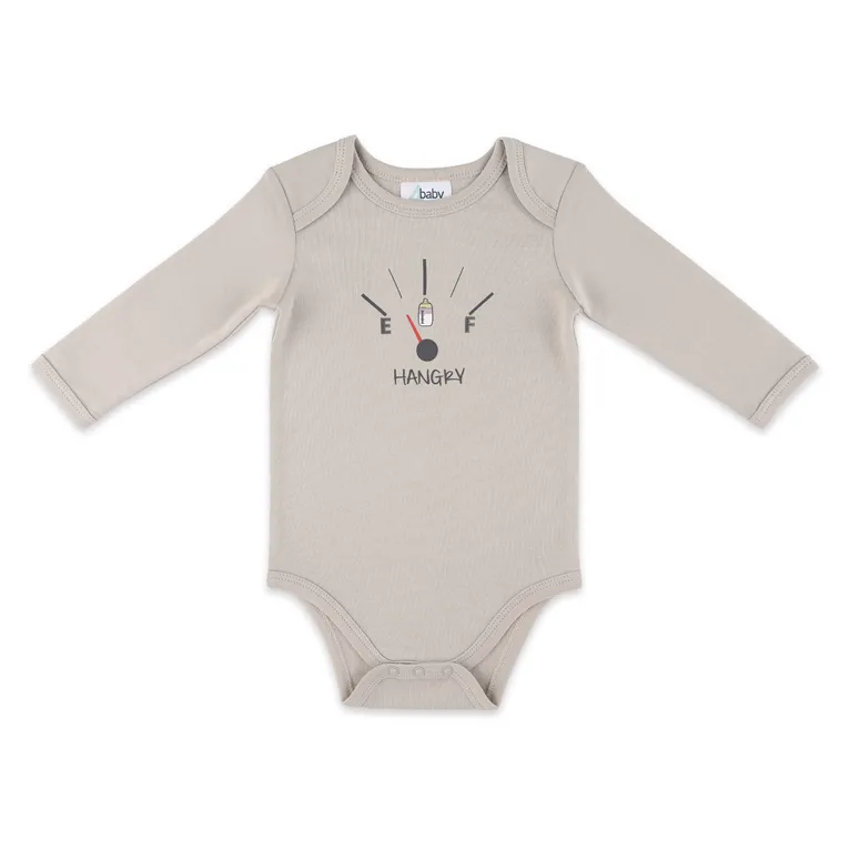 4baby Long Sleeve Bodysuit Hangry