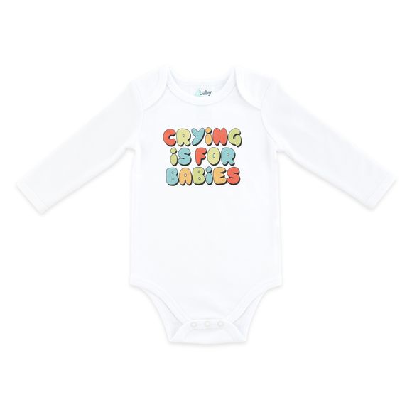 4baby Long Sleeve Bodysuit Crying Is For Babies